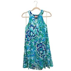 Lilly Pulitzer Achelle Swing Mini Dress Coral Beach Agate Green Lazy River Sz S